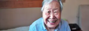 Smiling elderly woman