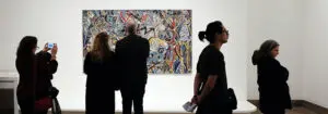 Group of people in art museum