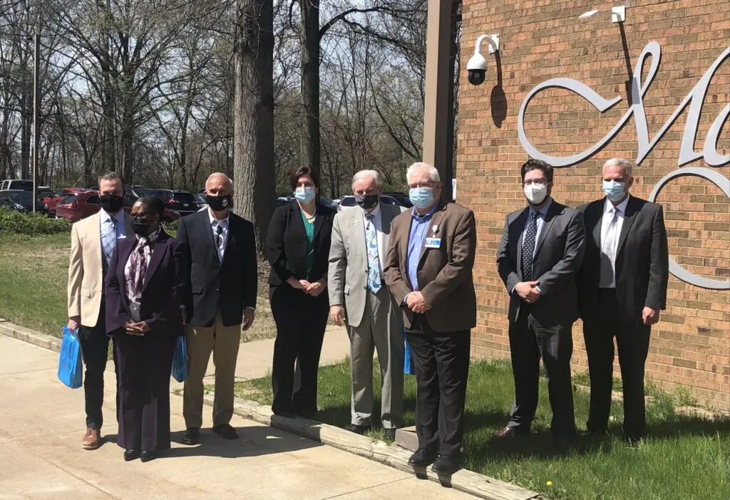 Ohio Senators Cirino, Dolan, and Yuko and PACE employees outside of McGregor PACE