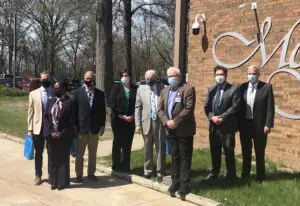 Ohio Senators Cirino, Dolan, and Yuko and PACE employees outside of McGregor PACE