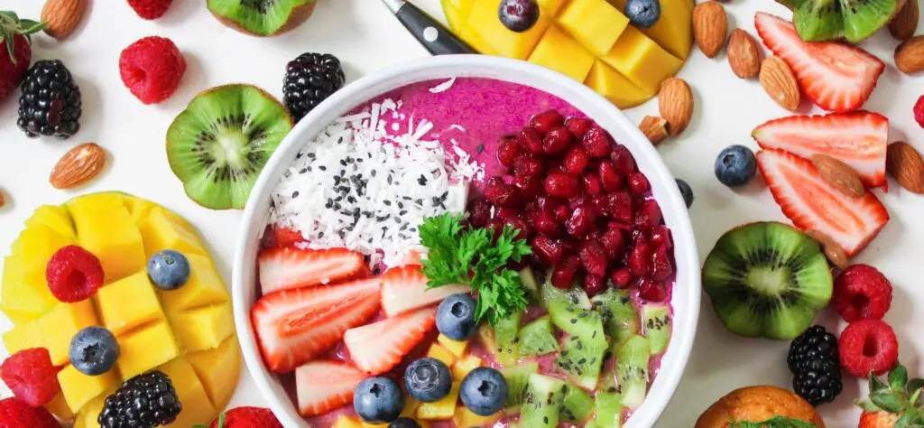 fruit-bowl | McGregor PACE Assorted Sliced Fruits in White Ceramic Bowl