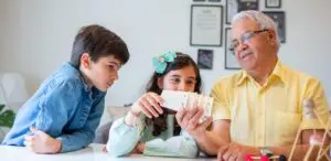 grandparent spending time with grandchildren