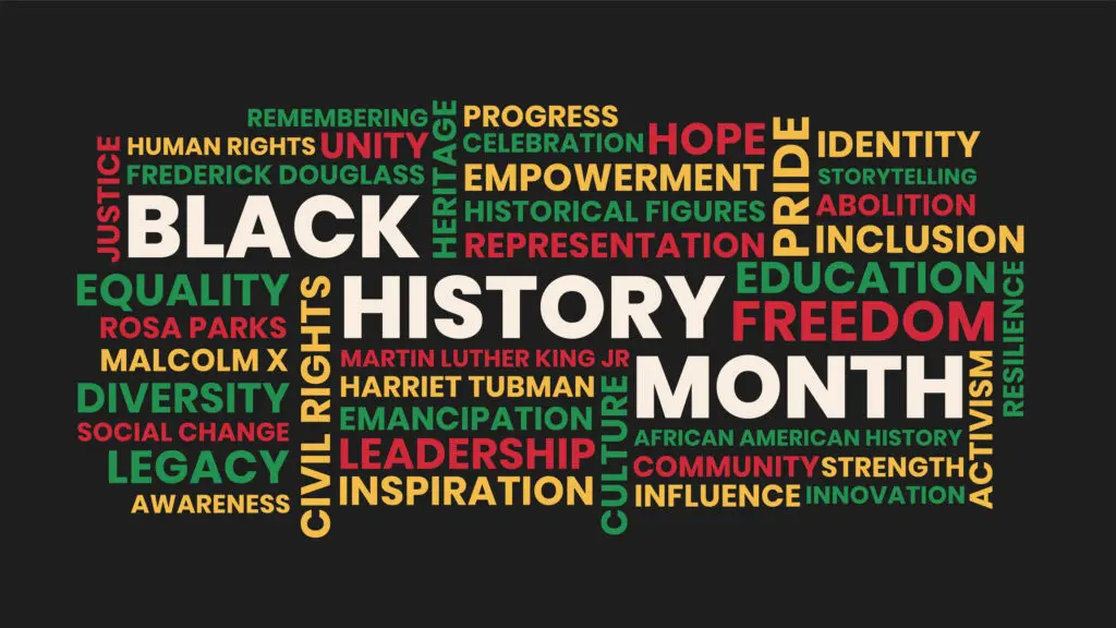Black History Month Word Cloud for Culture Education Diversity and Empowerment Uses | McGregor PACE