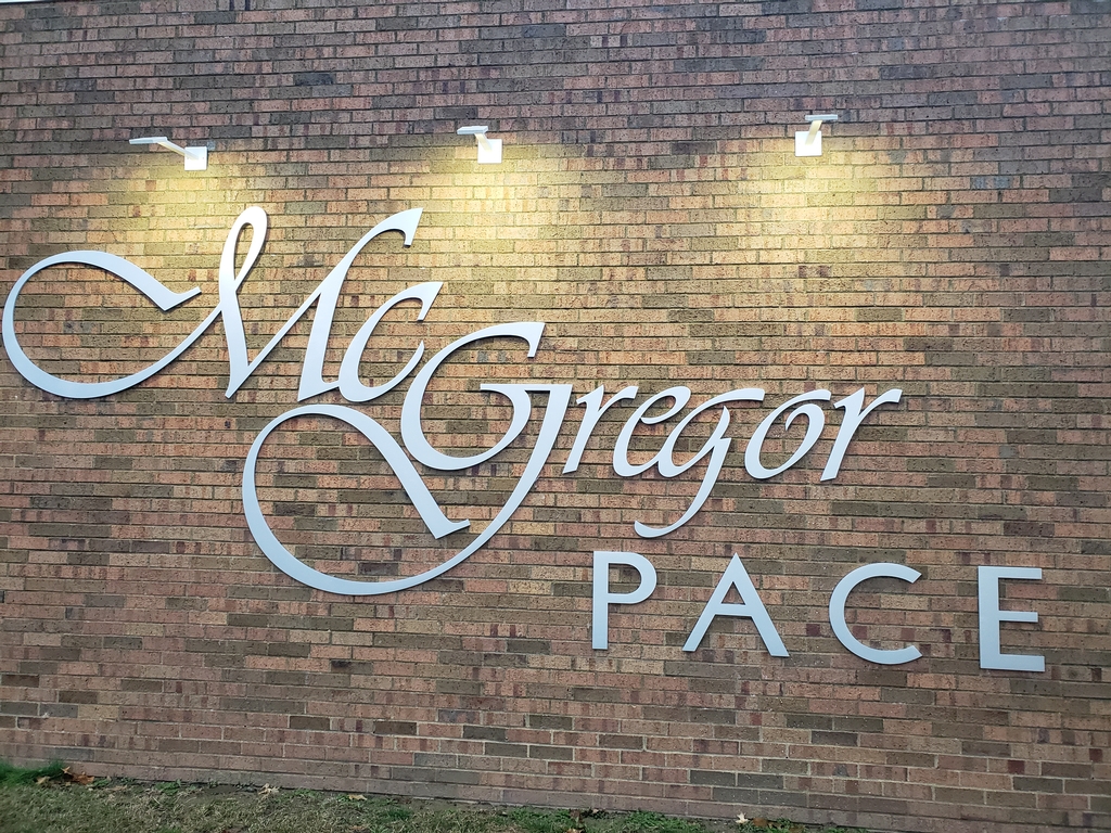 McGregor PACE sign on exterior of building
